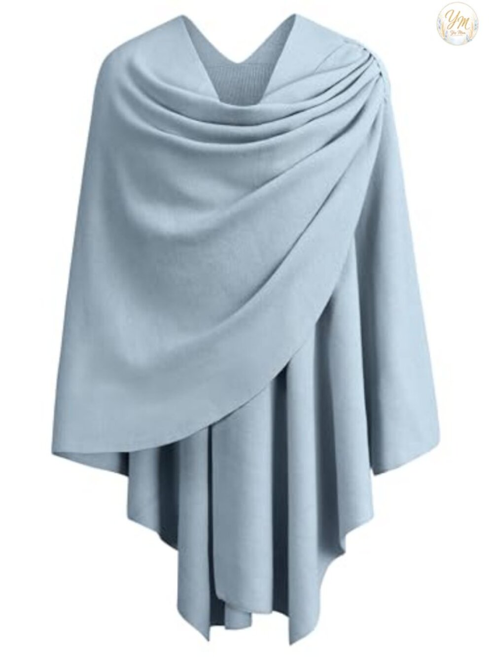 Womens Cross Front Poncho Shawl Wrap Elegant Viscose Blend One Size